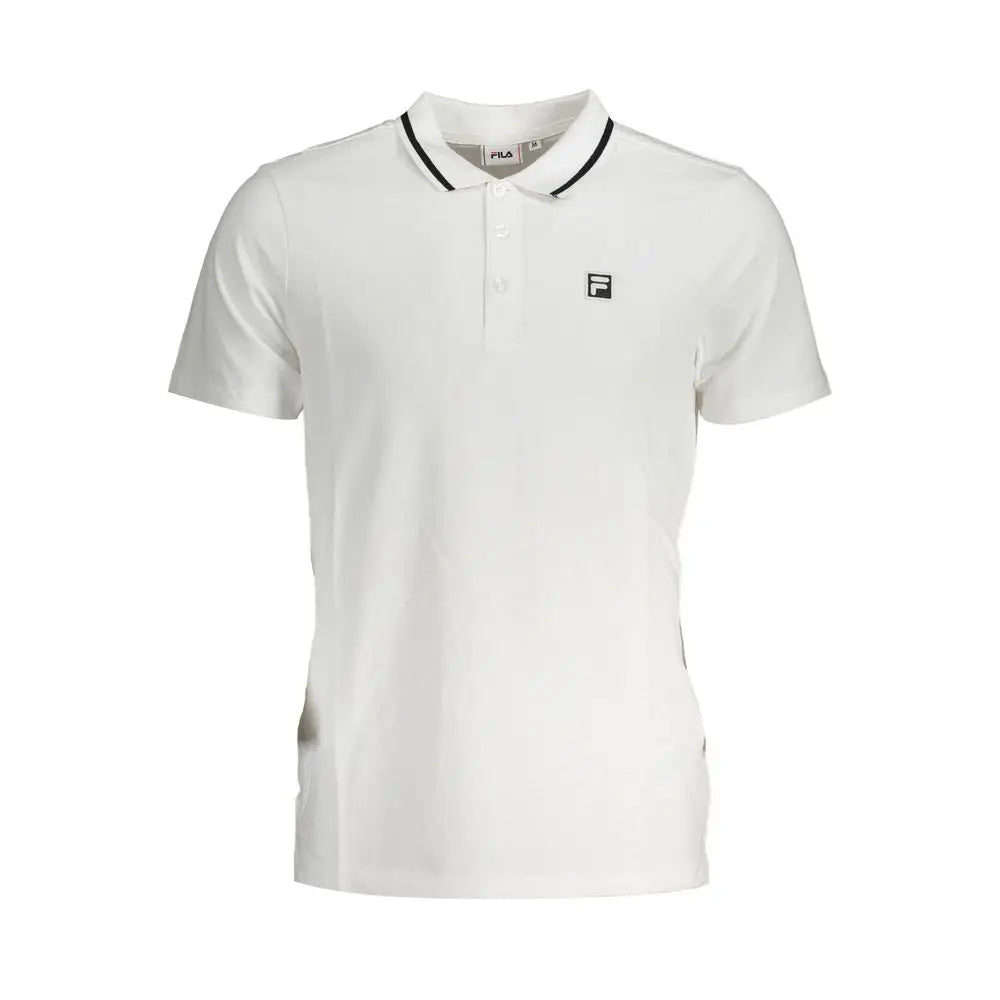 Fila White Cotton Mens Polo Shirt - S - Polo Shirts