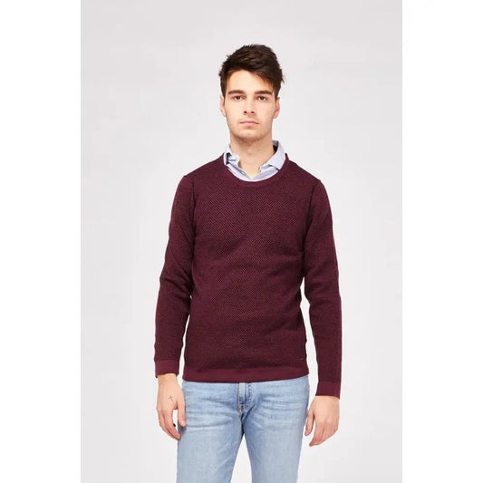 Gas Bordeaux uldsweater i maroon tekstur, spar 30-70% på mode