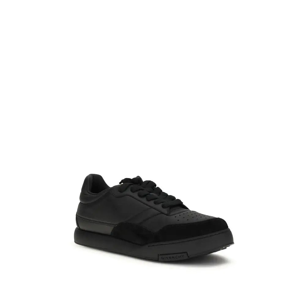 Sort sorte Givenchy low top sneakers i læder, 100% originale brands