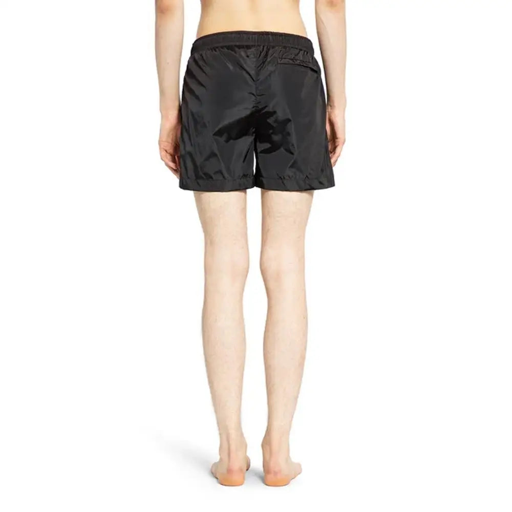 Givenchy black polyamide swim shorts with shiny nylon and elastic waistband