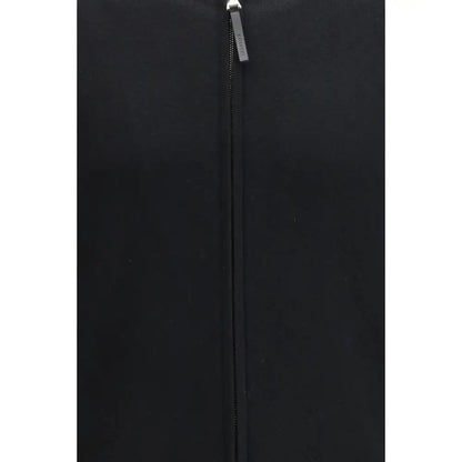 Givenchy black wool cardigan with silver zipper pull