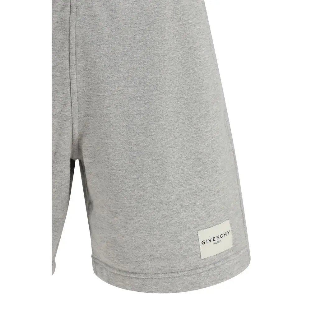 Givenchy grå bomulds bermuda shorts med hvid etiket