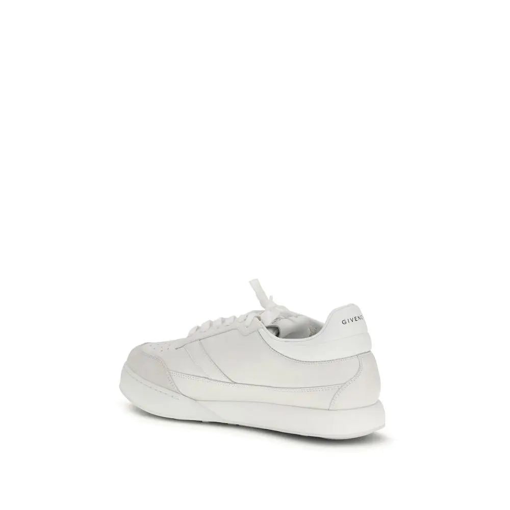Hvid Givenchy calf leather bos taurus low top sneaker med minimalistisk design