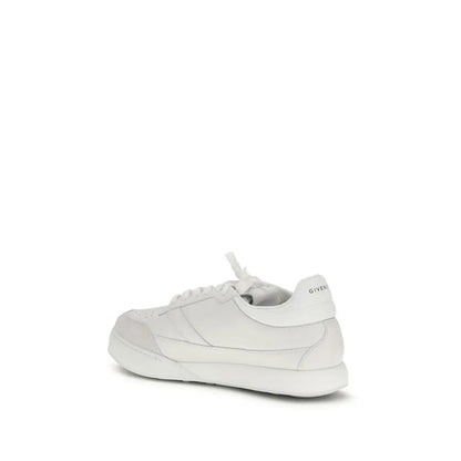 Hvid Givenchy calf leather bos taurus low top sneaker med minimalistisk design