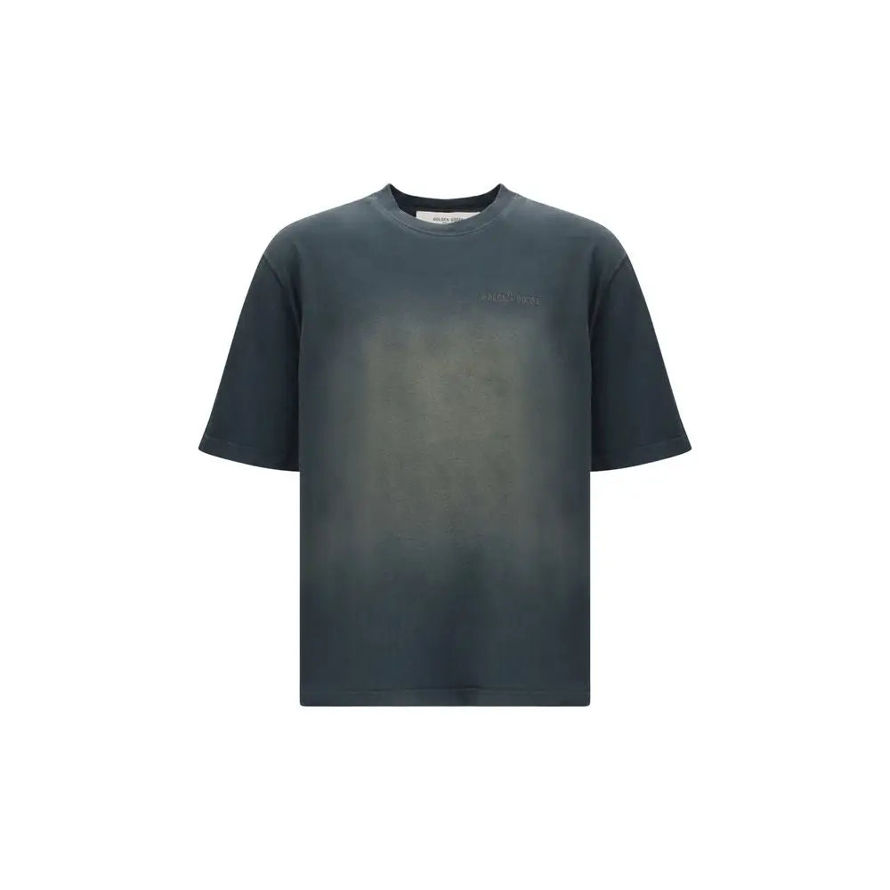 Mørkegrå gradient Golden Goose bicolor cotton t-shirt med subtil fade og minimal branding