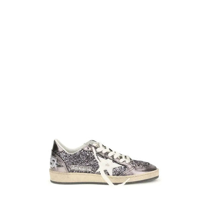 Sølv glitter Golden Goose sneaker med stjerne og hvide snører
