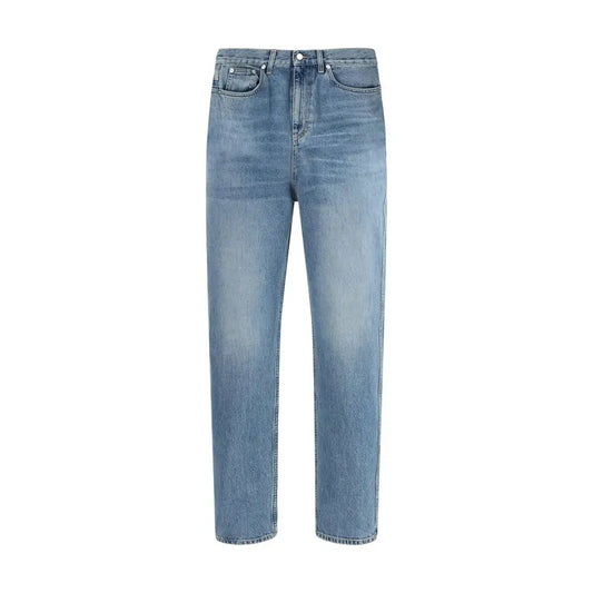 Gucci Blue Cotton Slim Fit Jeans i light-wash denim, outlet mærkevarer
