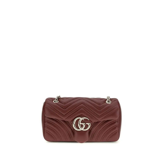 Gucci bordeaux calf leather bos taurus marmont mini crossbody bag