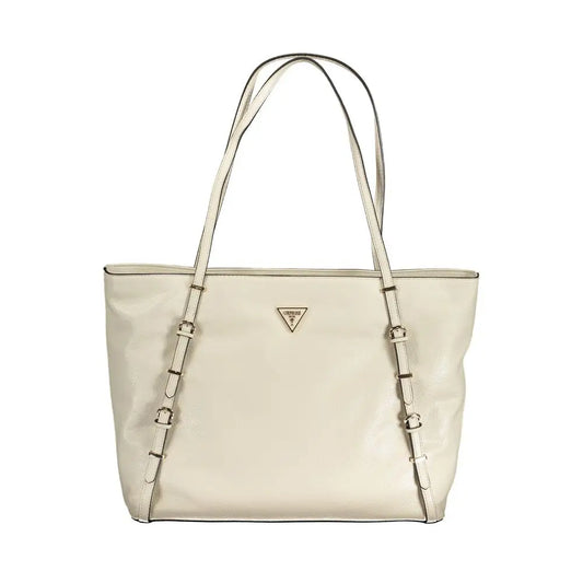 Guess Jeans Beige Polyethylene Handbag - Håndtasker