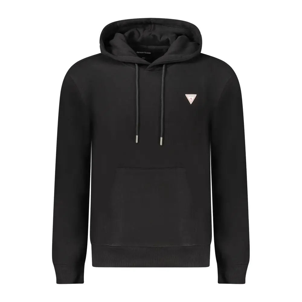 Guess Jeans Black Cotton Men Sweatshirt Slim Fit Hooded - Sweatshirts