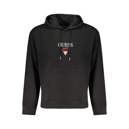 Sort guess jeans black bomuldssweater med hvid rød logo