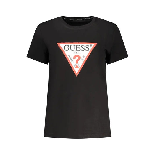 Guess Jeans Black Cotton Women's T-Shirt