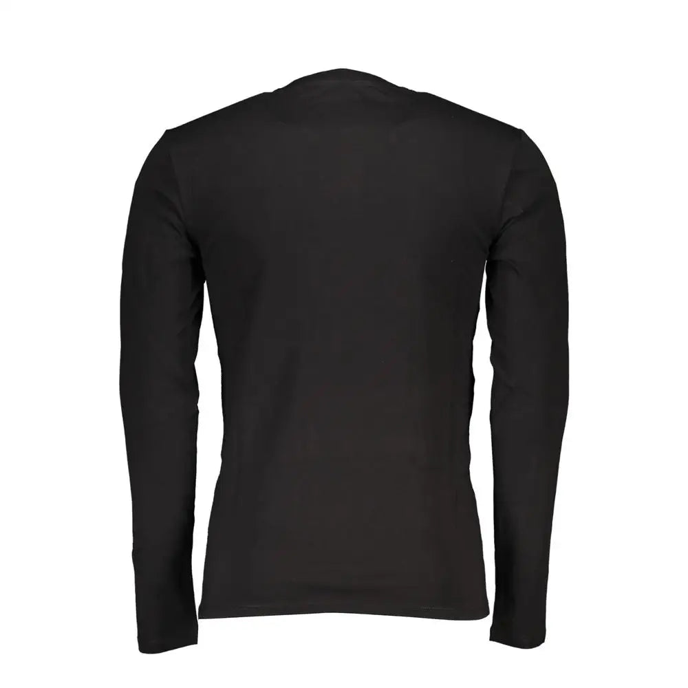 Guess jeans black organic cotton langærmet t-shirt i blød bomuld