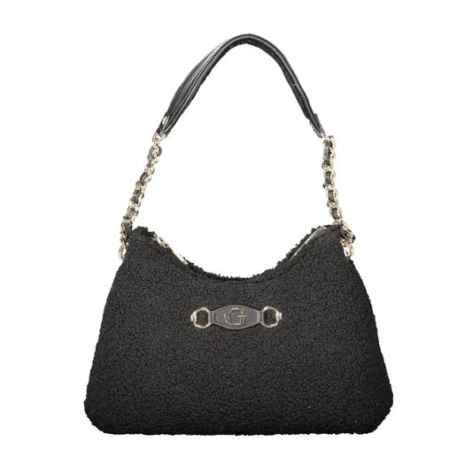 Guess Jeans Black Polyester Handbag - Håndtasker
