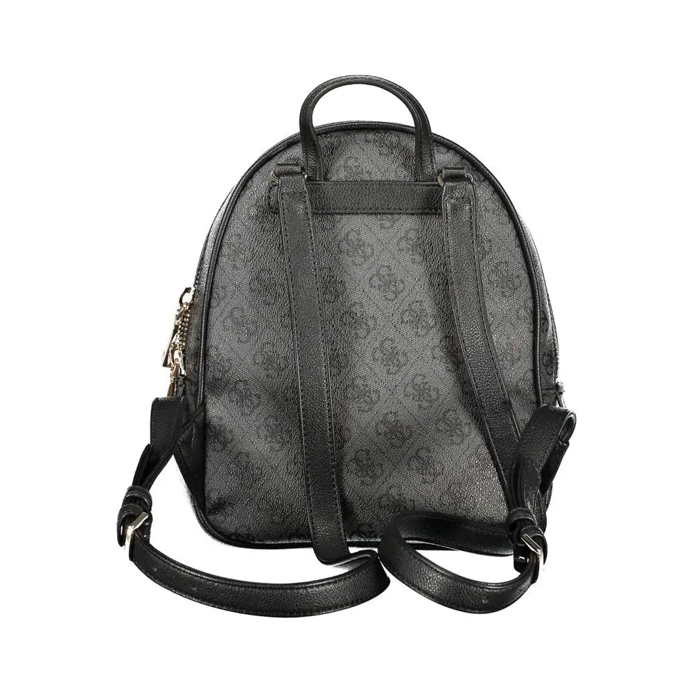 Sorte Guess Jeans polyurethan rygsæk med logo mønster