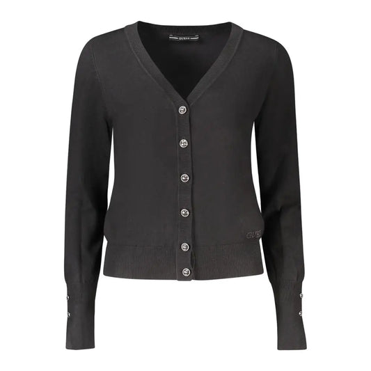 Guess Jeans Black Viscose Women Cardigan - Sweaters