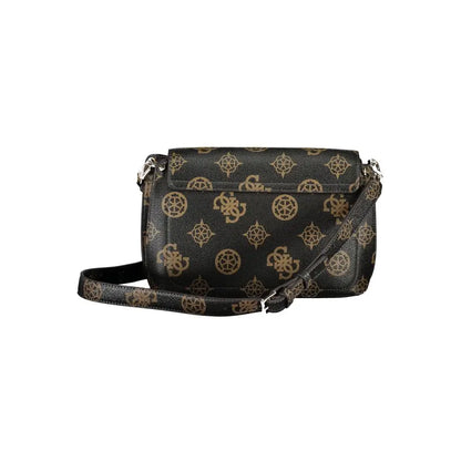 Guess Jeans sort crossbody taske med guld mønstre til ethvert outfit