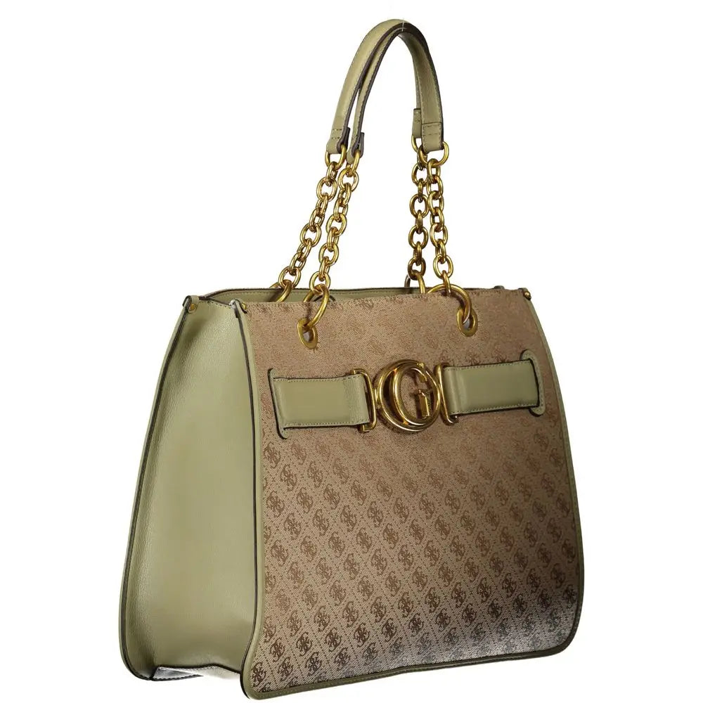 Guess Jeans Green Polyester Women Handbag - Håndtasker