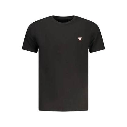 Sort sort-hættet Guess Jeans Nero bomuld herret-shirt med pink trekant-logo