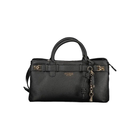 Guess Jeans Nero Poliuretano Women Handbag - Håndtasker