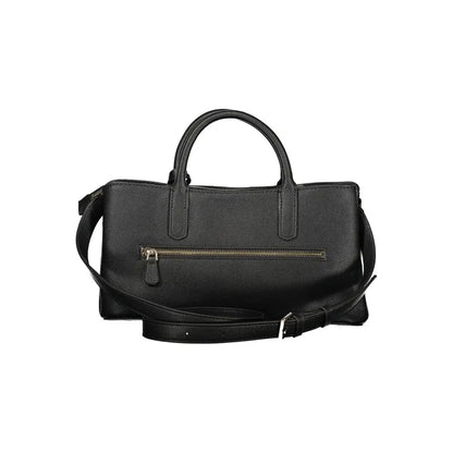 Guess Jeans Nero Poliuretano Women Handbag - Håndtasker