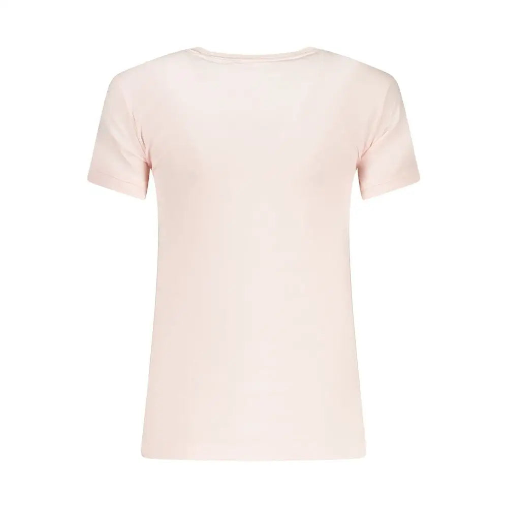 Guess jeans rosa cotton pink short-sleeved t-shirt med rund hals