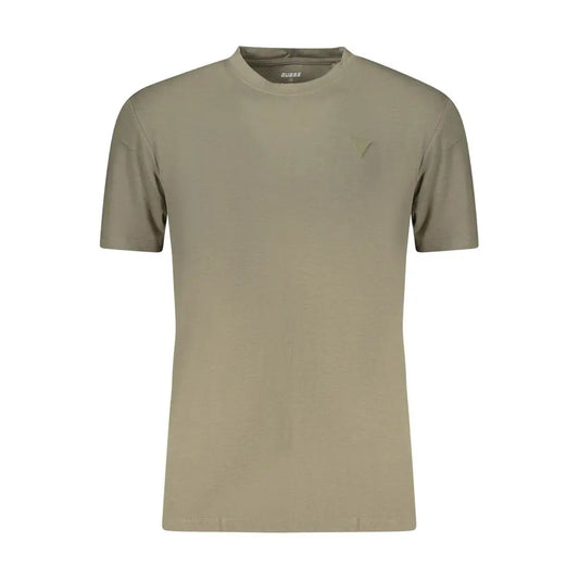 Guess jeans verde cotton modal herret-shirt i olivengrøn med logo