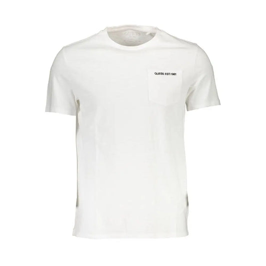 Guess Jeans White Cotton Men T-Shirt - T-shirts