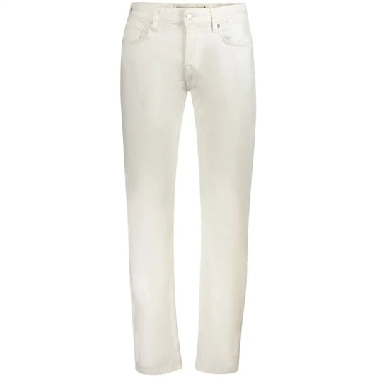 Guess Jeans White Cotton Mens Jeans - Skjorte