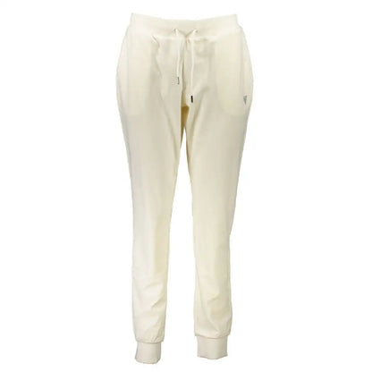Guess Jeans hvide polyester jogger bukser med stretch og lommer