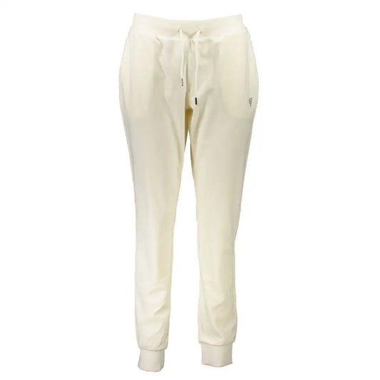 Guess Jeans White Polyester Pant - Bukser