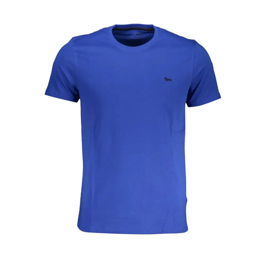 Harmont & Blaine blå t-shirt i royal blue bomuld med sort logo. 100% originale brands