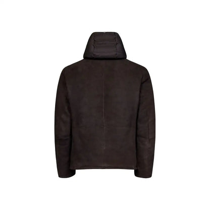Herno Brown Lambskin Shell Jacket - IT50/L - Jakke
