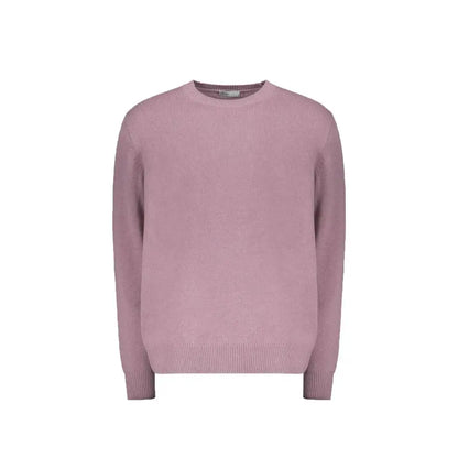 Herno multicolor cashmere sweater i blød lavendel med ribkant