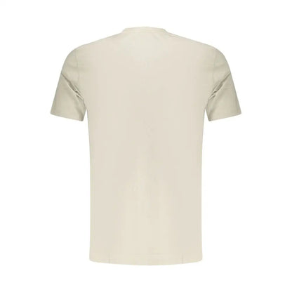 Hugo Boss beige bomuld herresweatshirt, kortærmet crewneck