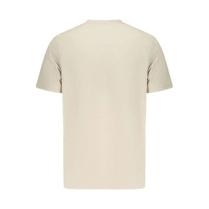 Hugo Boss beige bomuldst-shirt i kortærmet crewneck-design