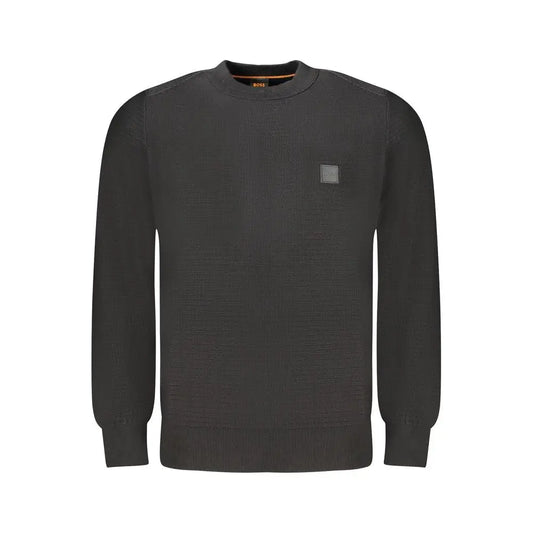 Hugo Boss Black Cotton Men Sweater - Sweaters