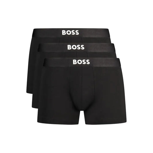 Hugo Boss sorte sorte shorts i sort med hvid logo