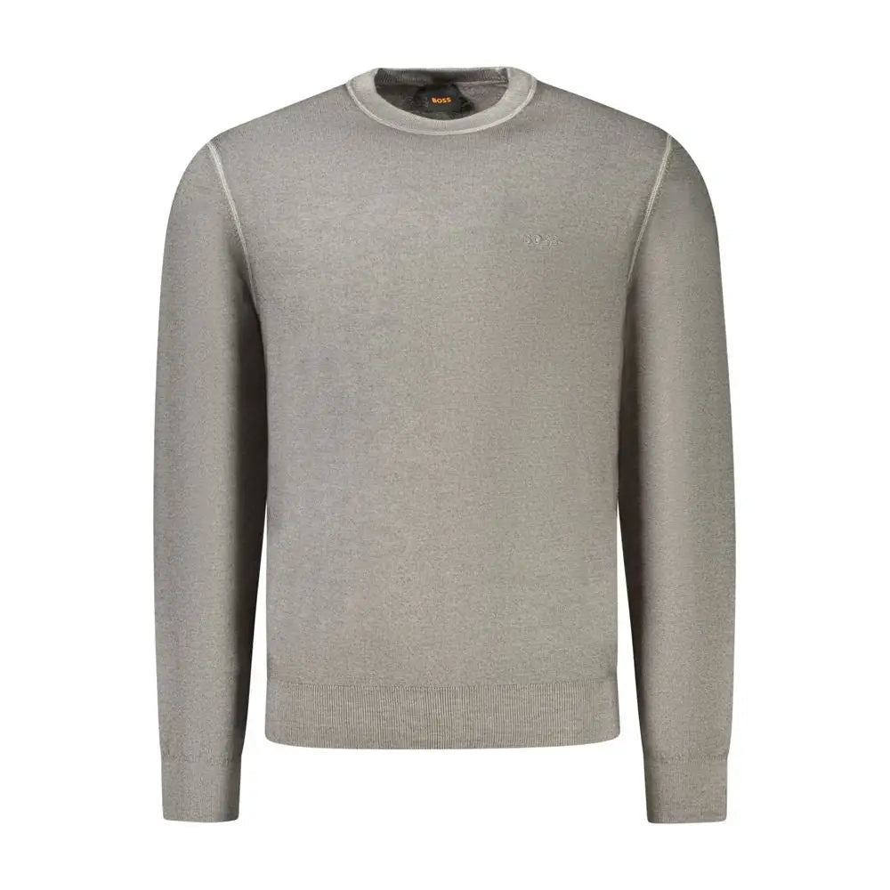 Hugo Boss grå uldsweater, outlet mærkevare 100% originale brands