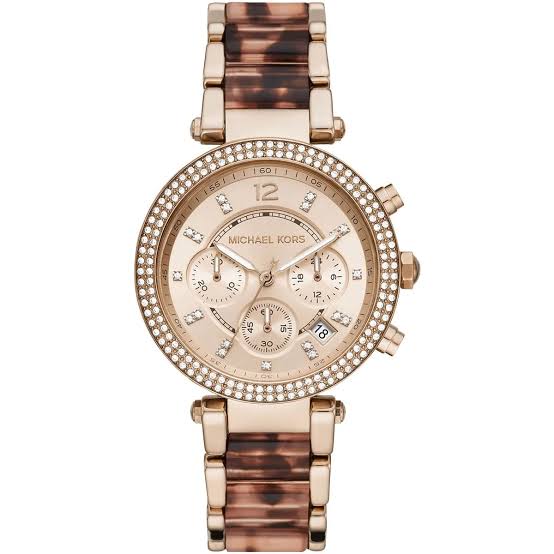 Michael Kors Parker MK6832 Dameur – Rosaguld og Brun 39 mm