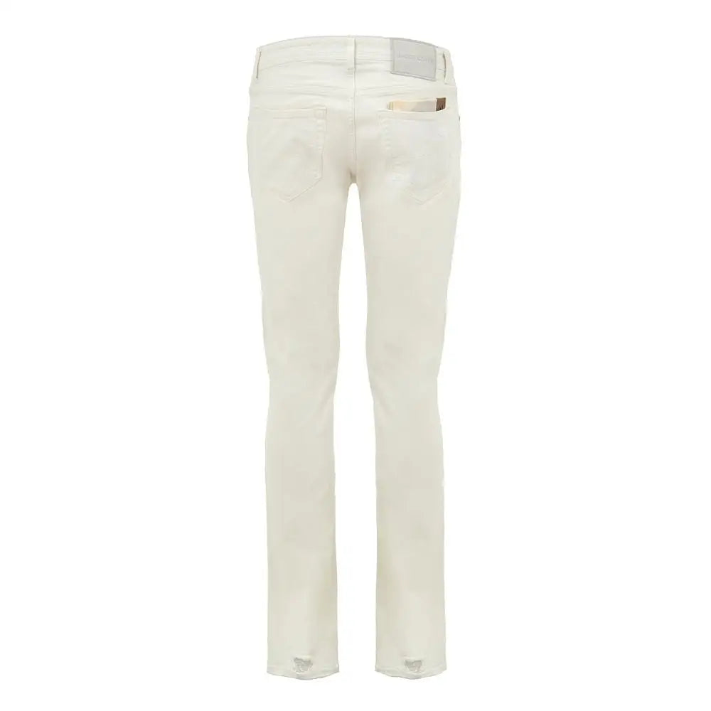 Jacob Cohen White Cotton Skinny Jeans - 33 - Jeans
