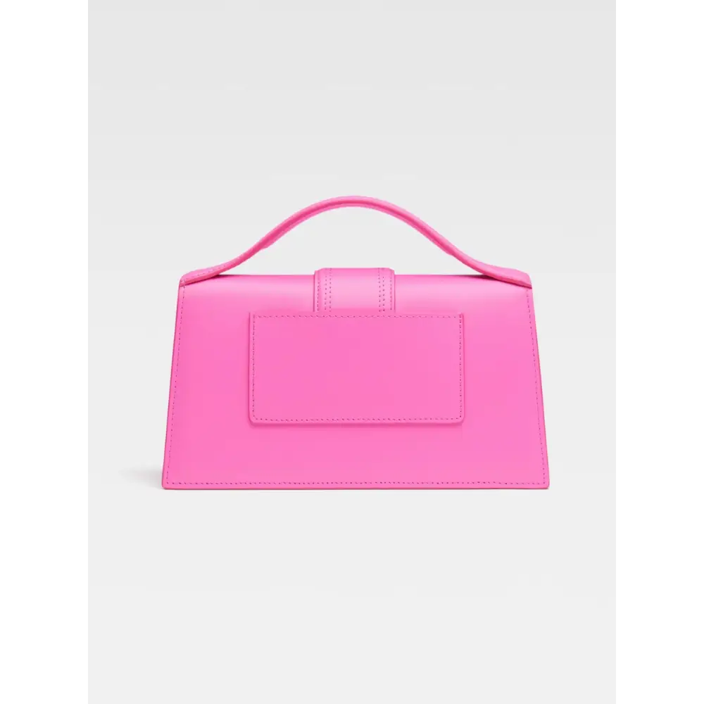 Jacquemus Neon Pink Leather Le Grand Bambino Handbag