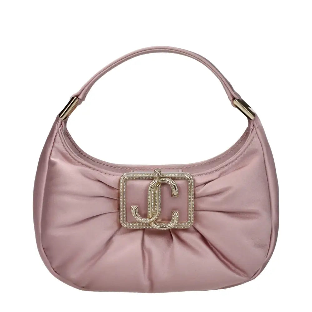 Jimmy Choo pink satin hobo bag i blødt pink nylon med justerbar rem