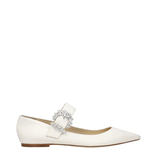 Jimmy Choo White Leather Ballet Flats - Ballerinasko