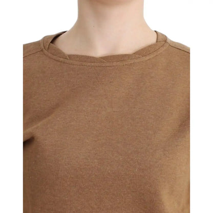 John Galliano Brown Crewneck Cotton Sweater