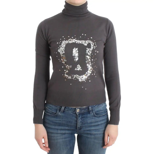 John Galliano Brown turtleneck cotton sweater