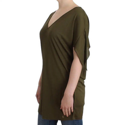 John Galliano Green shortsleeved blouse top