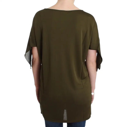 John Galliano Green shortsleeved blouse top
