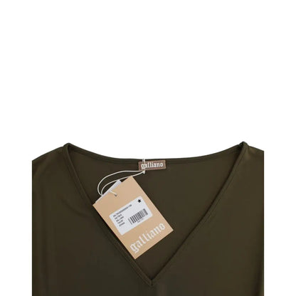 John Galliano Green shortsleeved blouse top