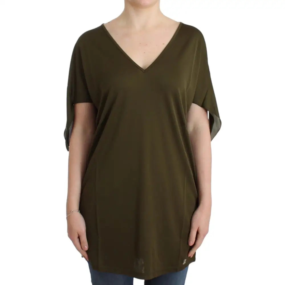 John Galliano Green shortsleeved blouse top